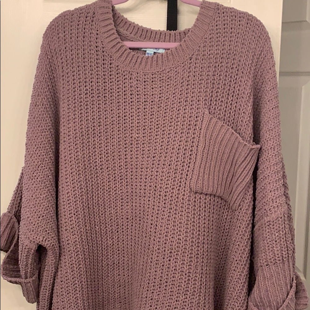 She and sky, one size, purple sweater